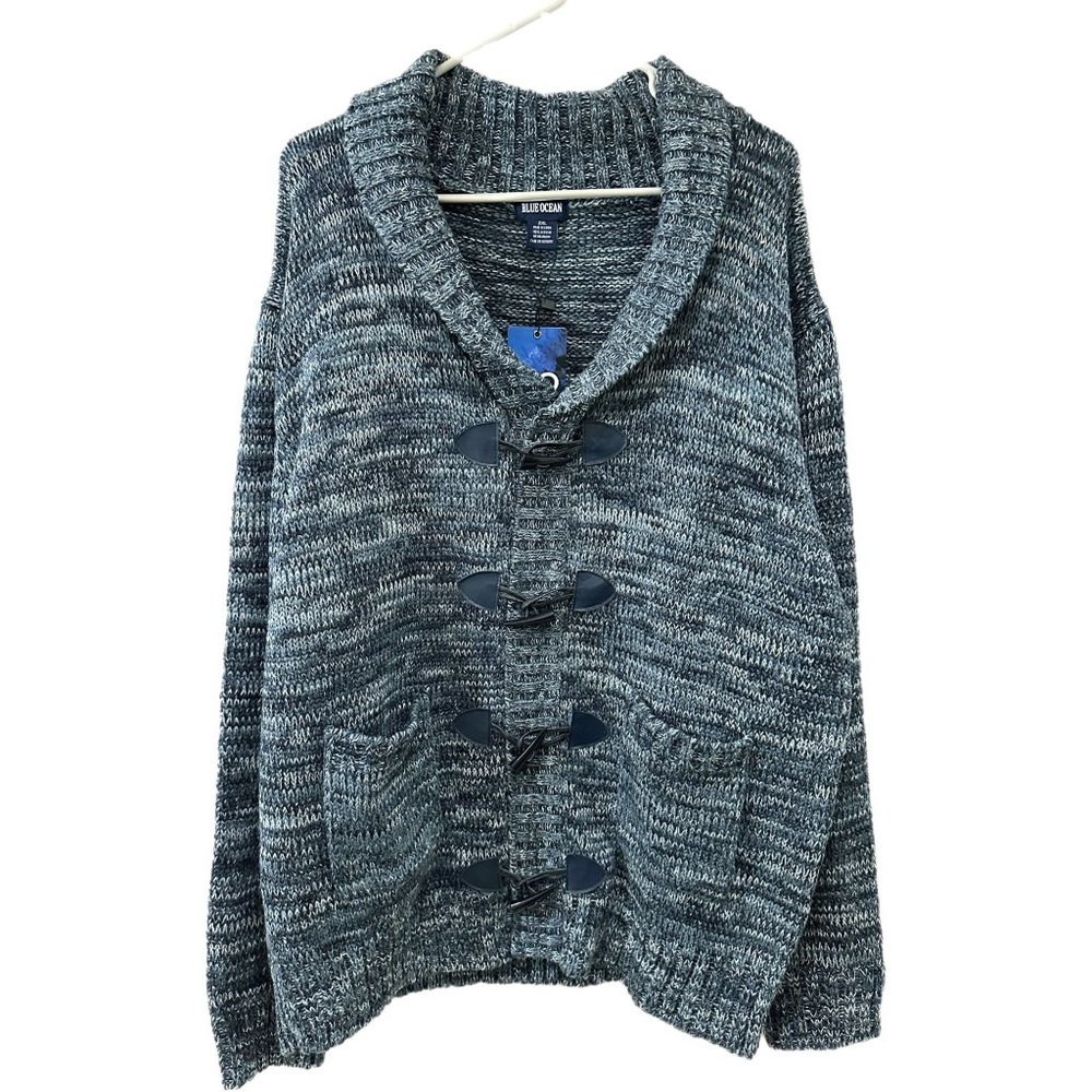 Blue Ocean Men’s Size Large Navy Fisherman’s Sweater Vintage NEW NOS